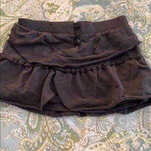 Gray Ruffled Skirt